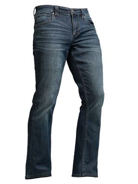 Howitzer Men's Bootcut Jeans in Dark Blue Denim